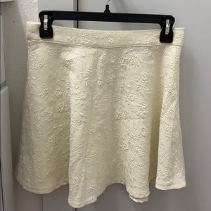 Forever 21 White Floral Print Skirt